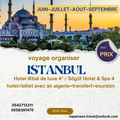 voyage organisé istanbul juin juillet aout septembre