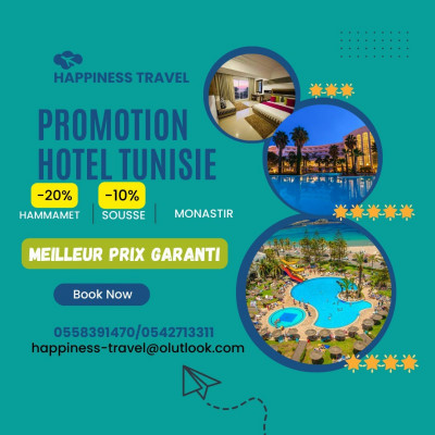 PROMOTION HOTEL TUNISIE -10% 20%