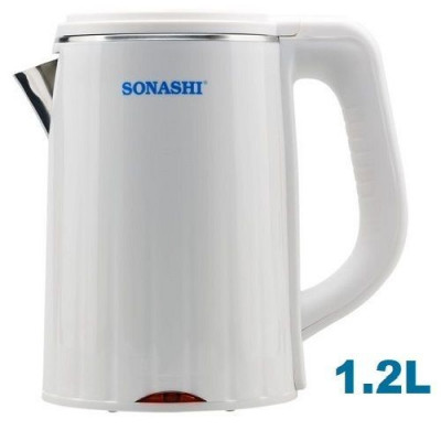 SONASHI Bouilloire électrique en Inox 1.2L 1620W SKT-1201N Blanc
