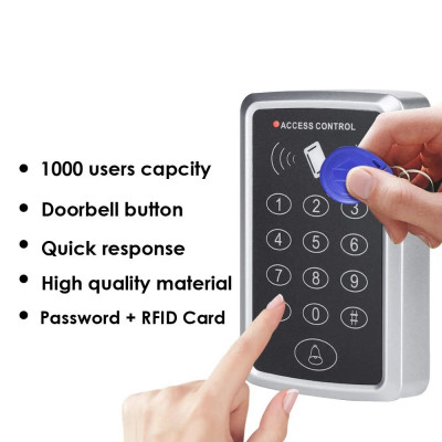 Contrôle d'accès digicode pour porte et ascenseur carte RFID , Tags et password 125khz