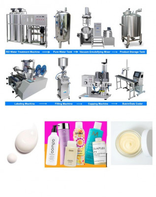 Ligne complète de  Production de crème Cosmétique et de Shampoing خط إنتاج كامل لصناعة الكريمات 