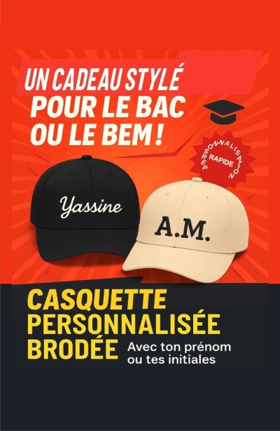 Casquette Brodée cadeau Bac