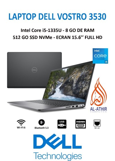 Laptop Dell Vostro 3530  i5 Gen13 8G-512G Neuf sous emballage jamais utiliser 