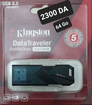 الأصلي يتكلم  KINGSTON-Clé USB 64 Go EXODIO ONYX  USB 3.2 Origine
