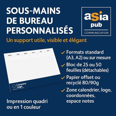 Sous-Mains de Bureau Personnalisés / ASIA PUB