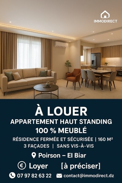 Location Appartement F4 Alger Hydra