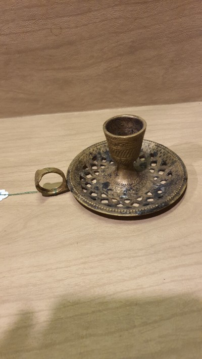 Ancien Chandelier bougeoire porté en bornze 