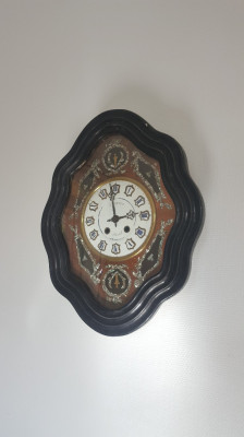 Authentique châssis horloge pendule œil de bœuf GHAUVOP Join Ville, Napoléon III 