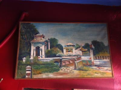 Grand tableau Huile sur toile signé Boultif M. , 