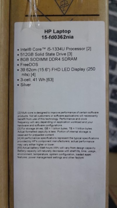 Hp 15 i5 1335U/8Go/512Go/NVIDIA MX570 2 Go