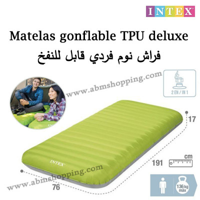 Matelas gonflable TPU deluxe 191x76x17cm  INTEX