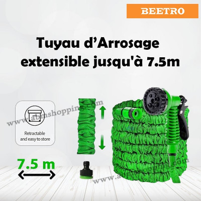 Tuyau d Arrosage extensible jusqu à 7.5m | Beetro