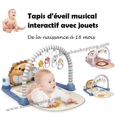 Tapis d'éveil musical interactif avec jouets