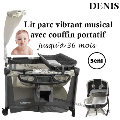 منتجات-الأطفال-lit-parc-vibrant-musical-avec-couffin-portatif-5-en-1-denis-برج-الكيفان-الجزائر