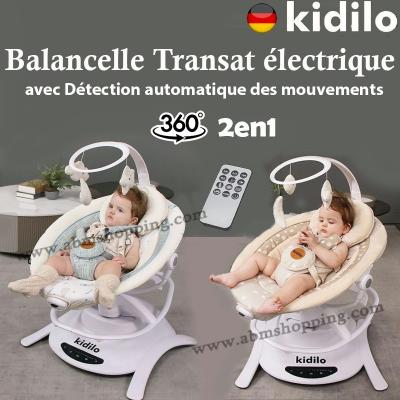 Transat, Balancelle électrique 2en1 pivotante à 360  avec télécommande | Kidilo