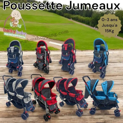 poussette-jumeaux-lucky-baby-عربة-اطفال-توام-bordj-el-kiffan-alger-algerie