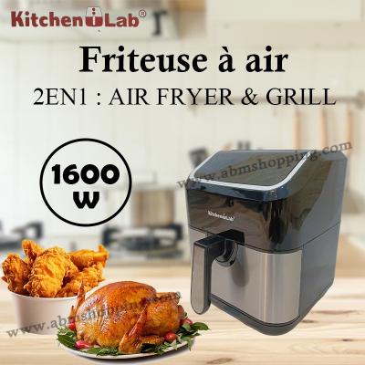 Friteuse à air 1600W 2EN1 : AIR FRYER & GRILL | KITCHEN LAB 