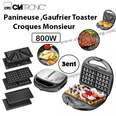 autre-panineuse-gaufrier-toaster-croques-monsieur-3en1-800w-clatronic-bordj-el-kiffan-alger-algerie