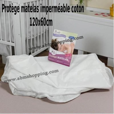 Protège matelas imperméable coton120x60cm