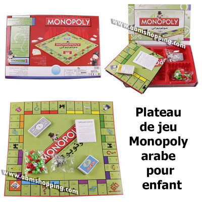 Plateau de jeu Monopoly arabe pour enfant -Monopoly