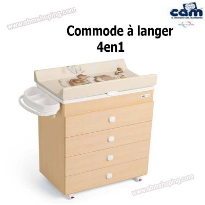 CAM Commode à langer Asia Blanche 