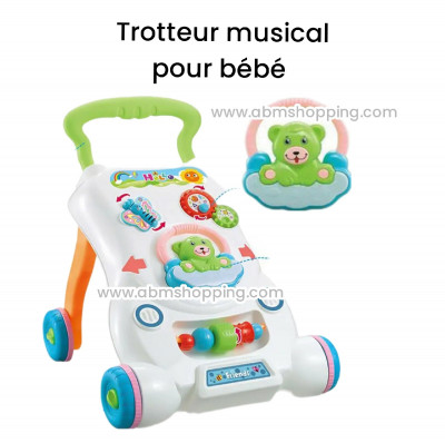 Trotteur marcheur avec volant et jouet déveil pour bébé - Bébé Love -  الجزائر الجزائر