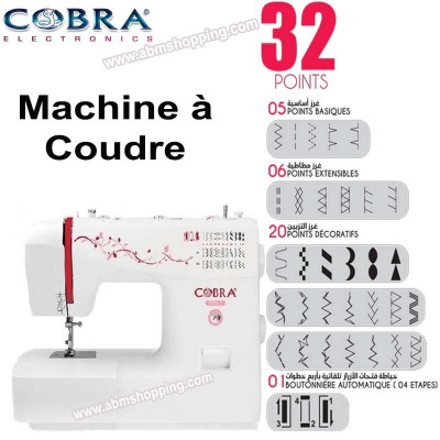 Machine à coudre 32 points -Cobra