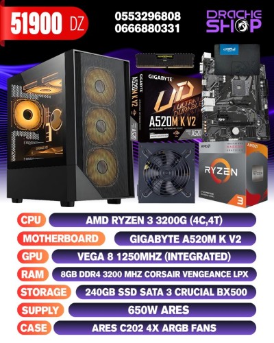 CONFIG AMD RYZEN3 3200G+VEGA 8