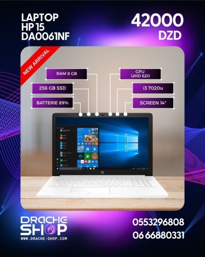 Laptop Hp I3 7020U Ram 8GB SSD 256GB