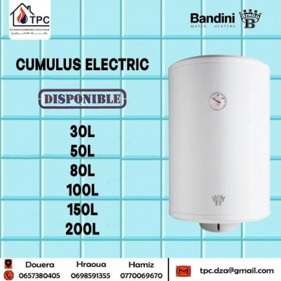 BANDINI Cumulus Electrique 15/30/50/80/100/150/200 litre italy