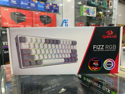 Clavier gaming Redragon K617 FIZZ 60% Wired RGB Gaming Keyboard, 61 Keys Compact Mechanical Keyboard
