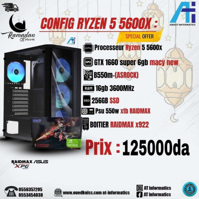 CONFIG PC RYZEN 5 5600X / GTX 1660 SUPER 6GB MACY