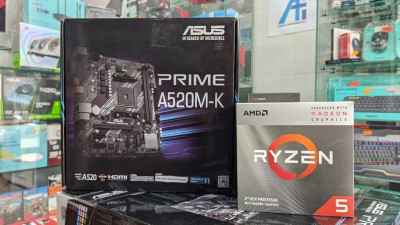 COMBO AMD  RYZEN 5 3400G avec A520 ASUS