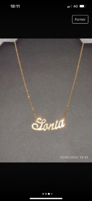 necklaces-pendants-سنلسة-اسم-صونيا-18-carat-tadjenanet-mila-algeria