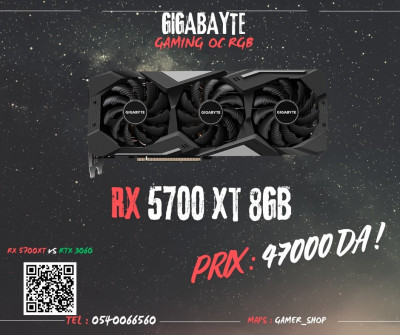 AMD RX 5700 XT GIGABYTE GAMING OC RGB 