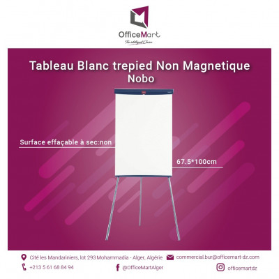 Tableau Blanc trepied Non Magnetique  Nobo