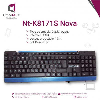 Clavier NOVA USB NT-8171S azerty