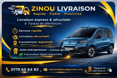نقل-و-سائقون-livreur-de-colis-prestataire-auto-entrepreneur-تيبازة-الجزائر