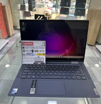 LENOVO YOGA 7i  X360 CPU: CORE I5 / 1135G7 8 cœurs DISC : 256 GB  (SSD) RAM : 08  