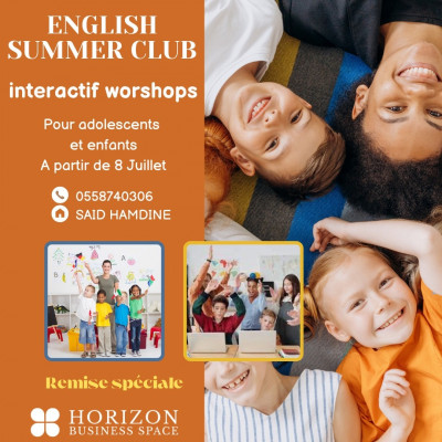 Atelier d'anglais pour enfants et adolescents 