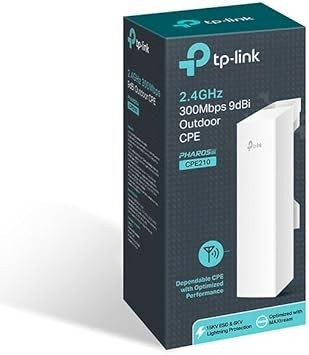 TP-Link  Point d'Accès Extérieur Wi-Fi 2.4GHz 300 Mbps 9DBi 
