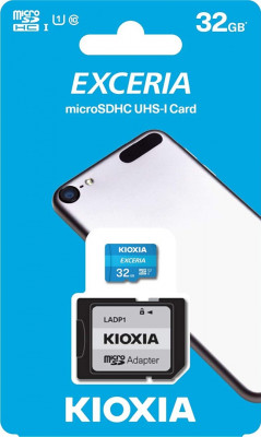 KIOXIA 32GB Exceria U1 Class 10 Carte microSD LMEX1L032GG2 