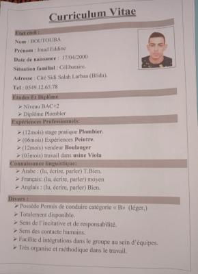 education-formations-plombier-vendeur-bantre-baraki-alger-algerie