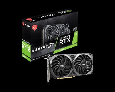CARTE GRAPHIQUE MSI RTX3060 VENTUS 2X BLACK 12G OC GDDR6