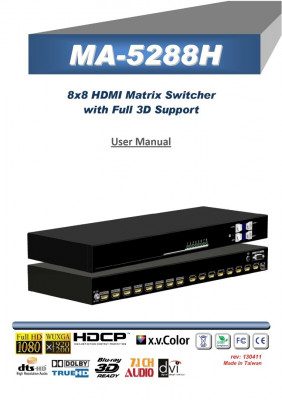 SWITCH HDMI 3D GO-MAX MA-5288H 08 ENTREES 08 SORTIES 