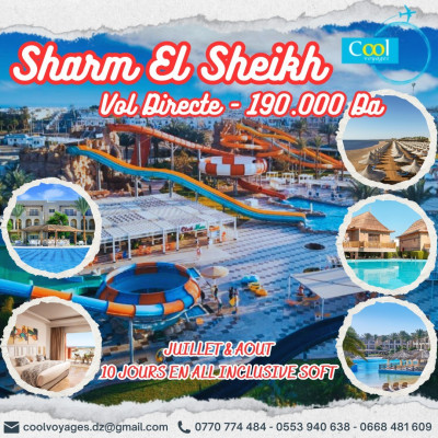 Sharm El Sheikh VOL DIRECTE Juillet et Aout à 190.000 Da مصر شرم الشيخ