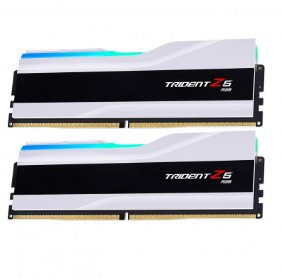 G Skill Trident Z5 RGB 64 Go (2 x 32 Go) DDR5 6400 MHz CL32 - Blanc Intel XMP