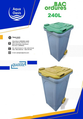 Bac Poubelle (ordure) plastique  240L & 660L