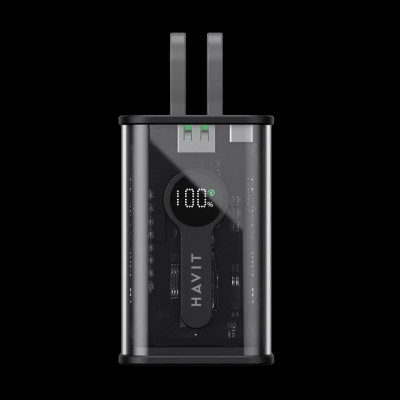 Power Bank 10000mah Havit PB94 Affichage numérique Charge rapide Chargeur mobile.