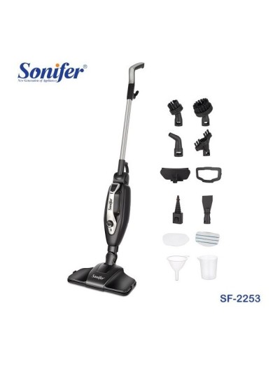 Nettoyeur Vapeur Electrique 1500W Portatif Pour Tapis Et Sols Et Cuisin,Balai Multifonctionnel 10En1